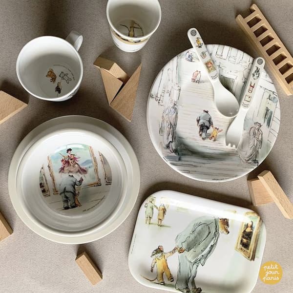 Dinette - Petit Jour - Ernest och Célestine - Ergonomiska kanter - Flerfärgad