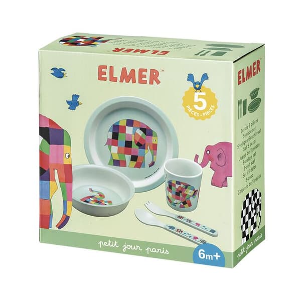 Presentask - Petit Jour Paris - Elmer - Barnservis set - Flerfärgad