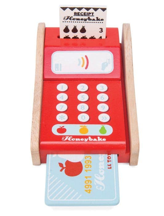 Bankkortsautomat i trä - LE TOY VAN - Honeybake - Barn - Unisex - Röd - 3 år