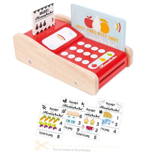 Bankkortsautomat i trä - LE TOY VAN - Honeybake - Barn - Unisex - Röd - 3 år