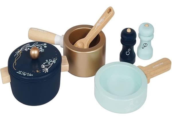 Set med målade träkastruller - Toy Van - Mått 32x63 cm - Träleksak
