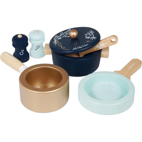 Set med målade träkastruller - Toy Van - Mått 32x63 cm - Träleksak