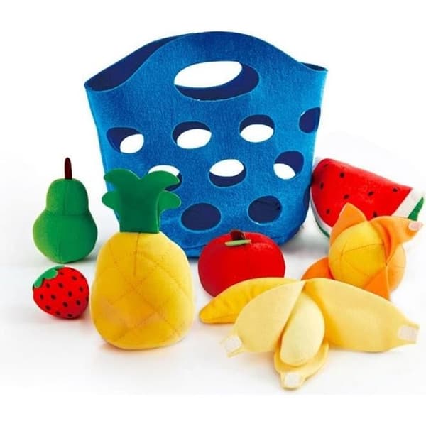 Hape - Kökssortiment Felt Låtsaslek - Barns fruktkorg