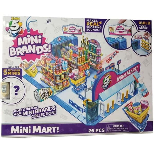 Toy Mini Market 5 överraskar 26 små matprodukter Zuru ljud