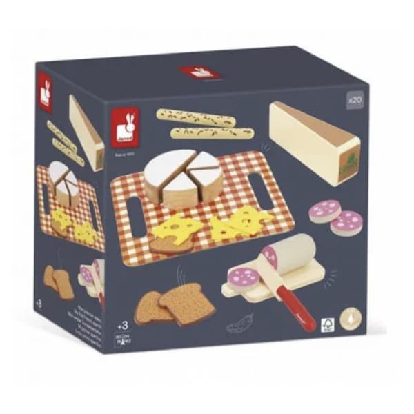 My First Apéro Set - JANOD - Träleksak - 20 Tillbehör - Från 3 år