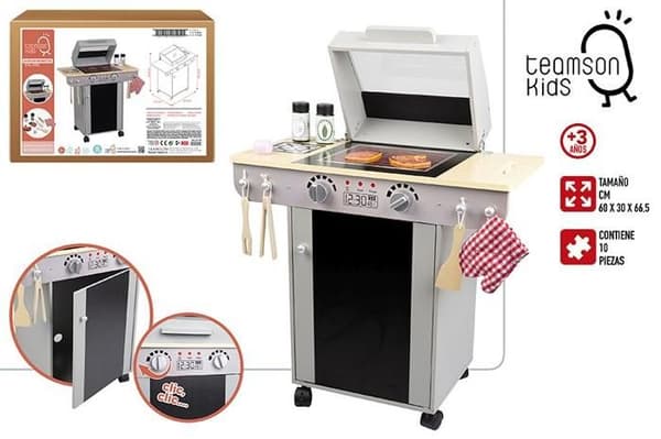 Teamson barn grillset i trä