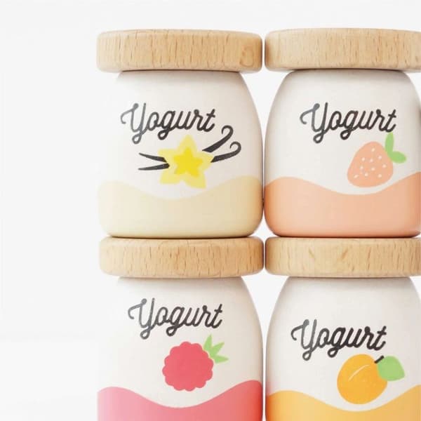 Le Toy Van - Set med trä yoghurtar - PETIT JOUR