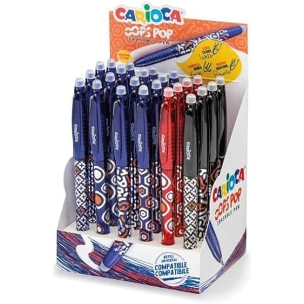 Carioca Oops Pop Display Lot med 24 assorterade bitar