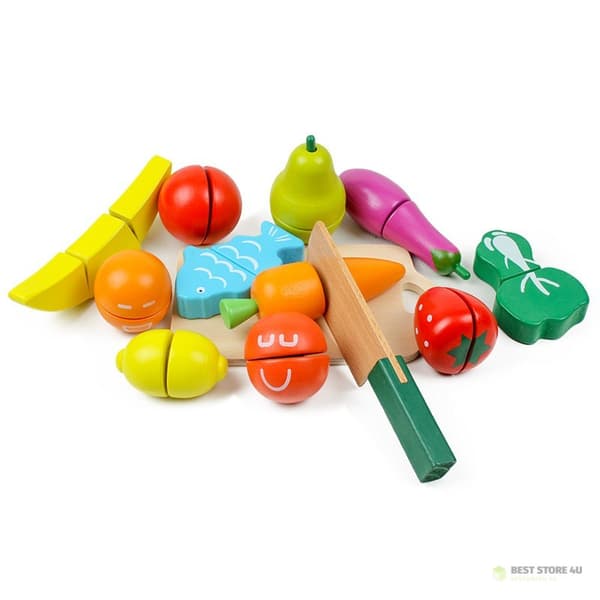 Träskärset för frukt och grönsaker, 13 delar, ECOTOYS
