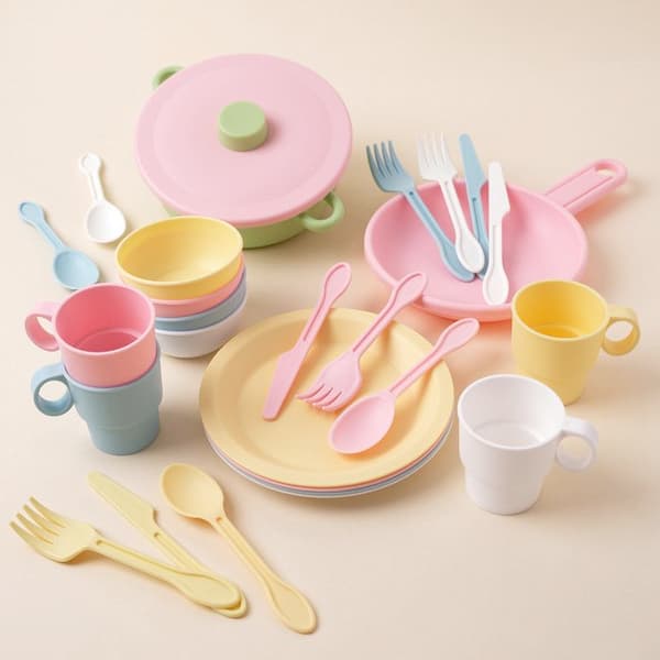 KIDKRAFT - Dinette köksredskap - 27 stycken - pastell
