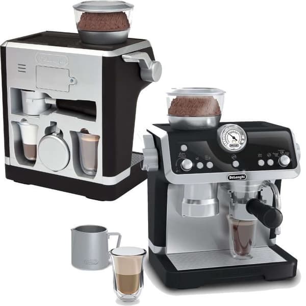 DeLonghi Little Barista Set Toy cob kaffebryggare med mjölkskummare + ljudtillbehör