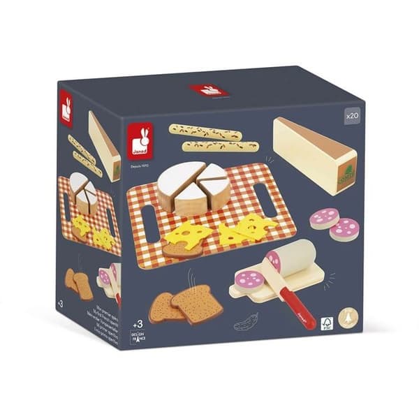 My First Apéro Set - JANOD - Träleksak - 20 Tillbehör - Från 3 år