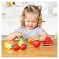 Miniatyrbild 2 av 4: Fruktspel i trä - HAPE - Leksats för hälsosam frukt - 9 stycken - Flerfärgad - Från 3 år
