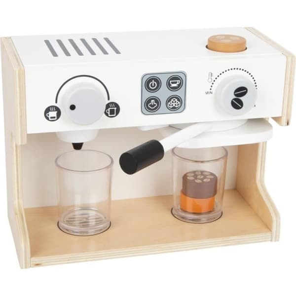 Gastro kaffebryggare i trä med vridbara knoppar och flyttbar sil - LITEN FOT - Leksak