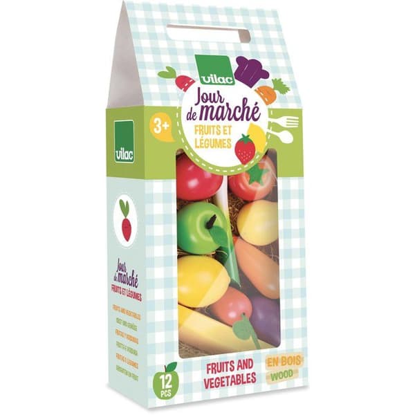 Vilac - Market Day Frukt och Grönsaker Set