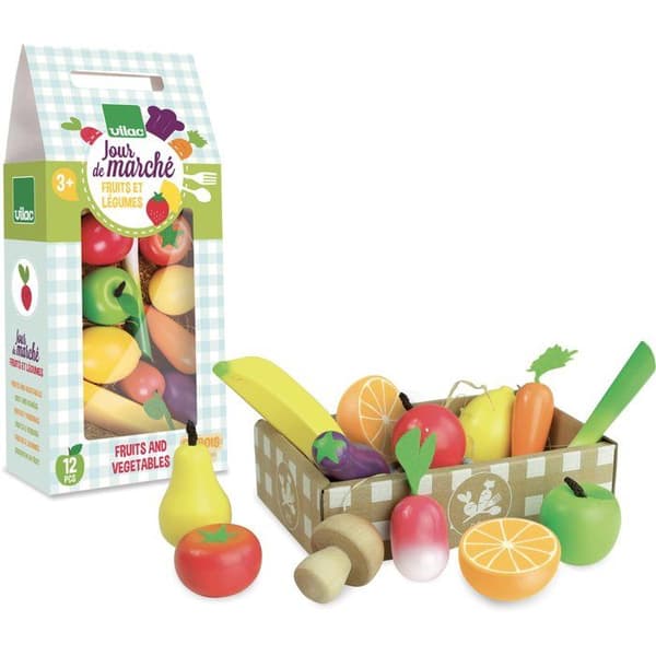 Vilac - Market Day Frukt och Grönsaker Set