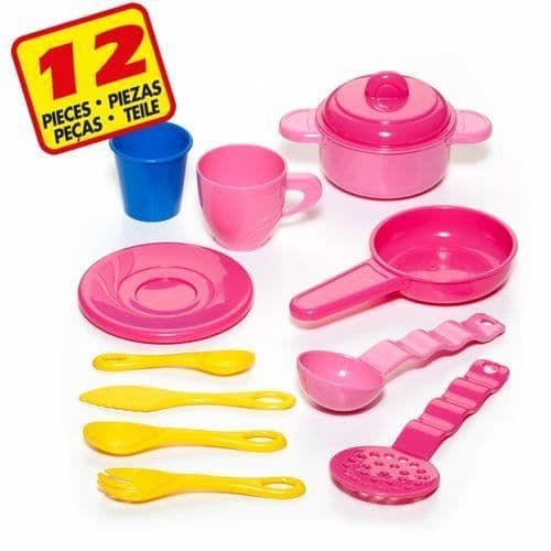 Barnkök - MOLTO - Mitt första kök - Rosa - Leksak - 12 tillbehör