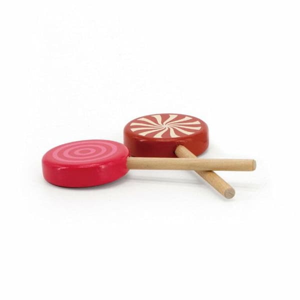 Leksak - VIGA - Lollipop 6 delar Set - 6 färgglada napp - Miljövänlig - Giftfri