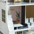 Miniatyrbild 8 av 9: Trä Dockhus, 53.5x29.1x85.3 cm, Grå