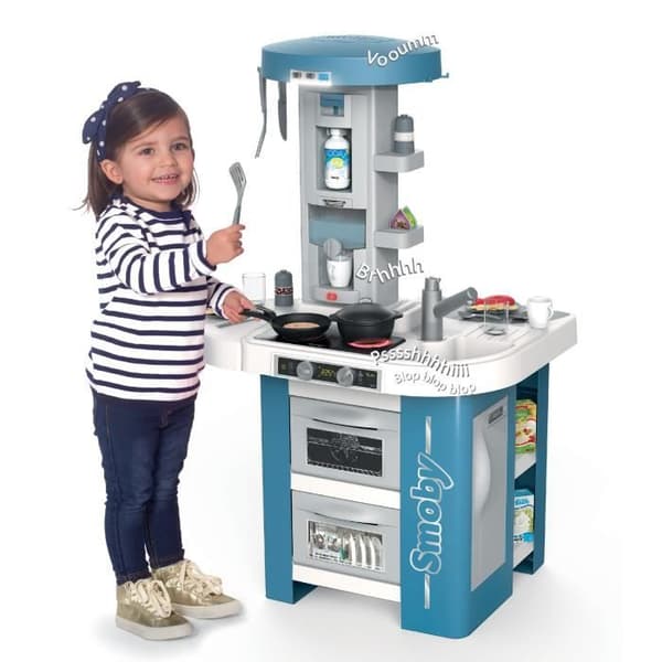 Smoby Cuisine tech edition med elektronisk modul - Ljud och ljuseffekter - 35 tillbehör ingår - från 3 år