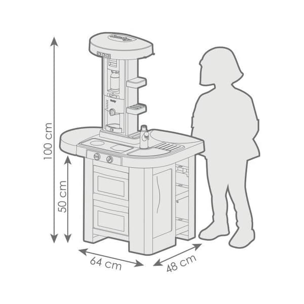 Smoby Cuisine tech edition med elektronisk modul - Ljud och ljuseffekter - 35 tillbehör ingår - från 3 år