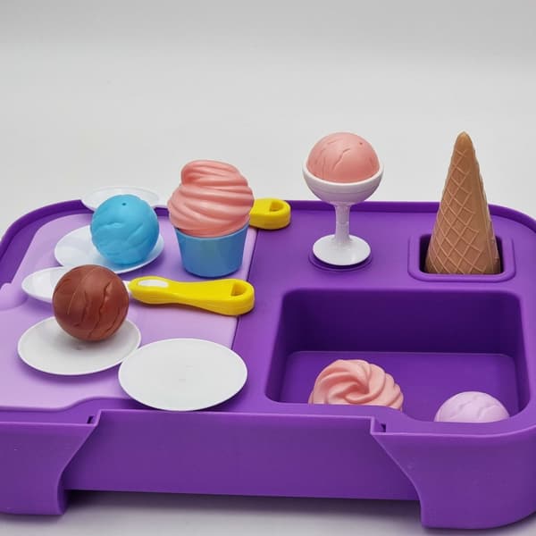 WOOPIE Glassvagn Resväska 3-i-1 Kök, Butik & Glassbar Portabel – 62 delar