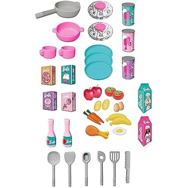 Matlagningsspel - BARBIE - Barbie kök (5150) - 40 tillbehör - Flerfärgad - För barn från 3 år