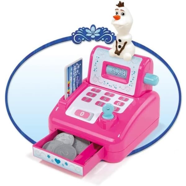 Smoby - Frozen - Jäätelömyyjä - Lasten kassakone - 22 tarviketta + 1 Olaf-hahmo