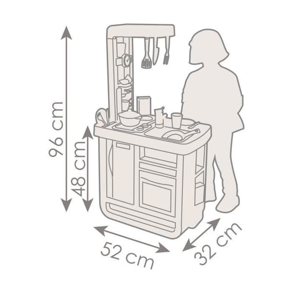 Smoby Cuisine Bon Appetit - 23 tilbehør - Lydeffekter (elektroniske kogeplader) fra 3 år