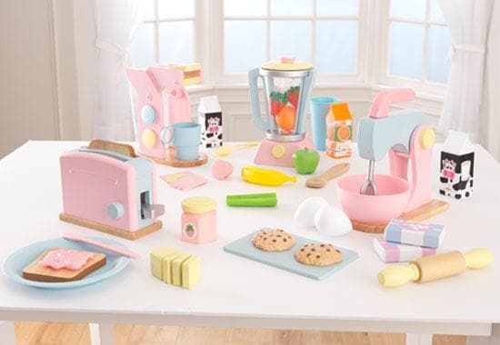 KidKraft Pastel Toaster Set, Jente, Flerfarget, 70 mm, 180 mm, 160 mm, 1 kg