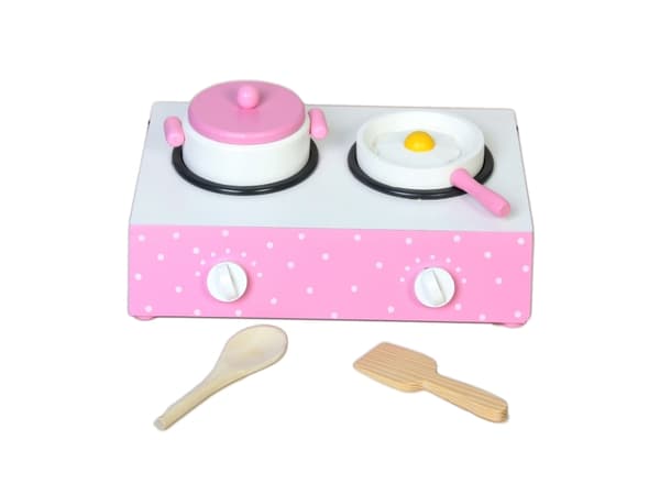 Träspel Spisbord Rosa med prickar