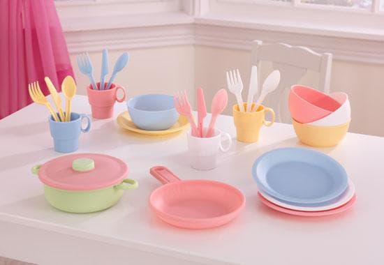 KidKraft 27 Piece Cookware Playset - Pastel, Flicka, Multifärg, 1 kg