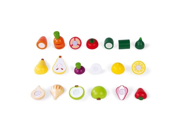 JANOD Green Market Fruits & Vegetable Maxi Set, Metall, Tre, Frankrike, 133 mm, 105 mm, 203 mm, 1 stykker