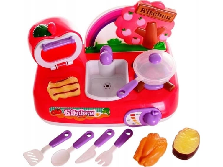 Icom Kitchen set red + 2 steaks