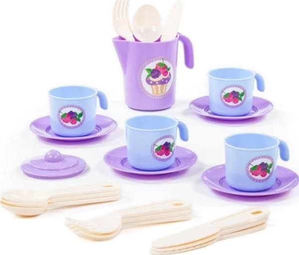 Wader Polesie 80066 Set of dishes 'Ania' for 4 people 22 elements in a grid (V1)