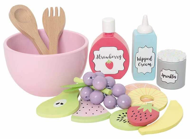 Jabadabado Fruktsallad av trä leksaksmat