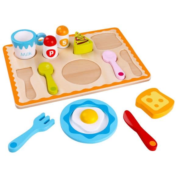 Tooky Toy Leksaksmat i trä frukostset