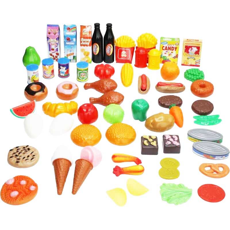 Leksaksmat till leksakskök 60 delar Play Fun