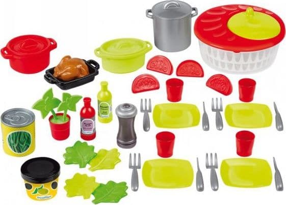 Ecoiffier gryta för frukostmat + 43 tillbehör