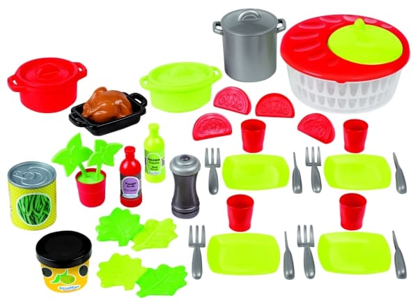Ecoiffier gryta för frukostmat + 43 tillbehör
