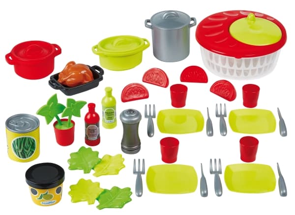 Ecoiffier gryta för frukostmat + 43 tillbehör