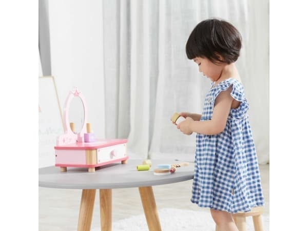 Viga Toys Viga Rosa sminkebord i tre med speil + tilbehør