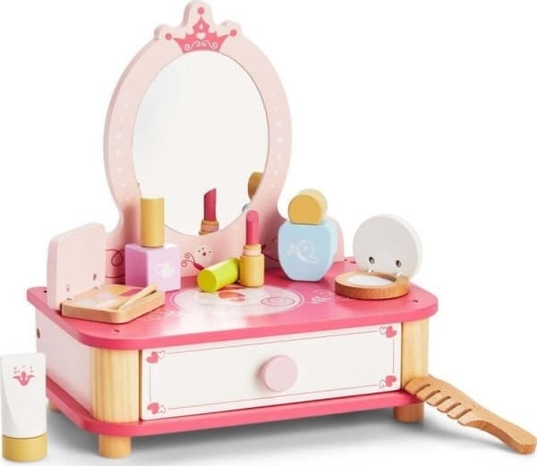 Viga Toys Viga Rosa sminkebord i tre med speil + tilbehør