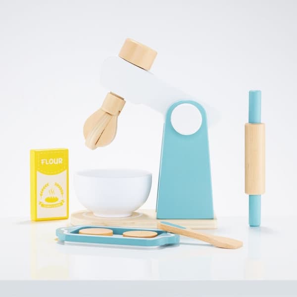 Träblender med tillbehör för barn 3 år och uppåt, leksaksblender för småbarn