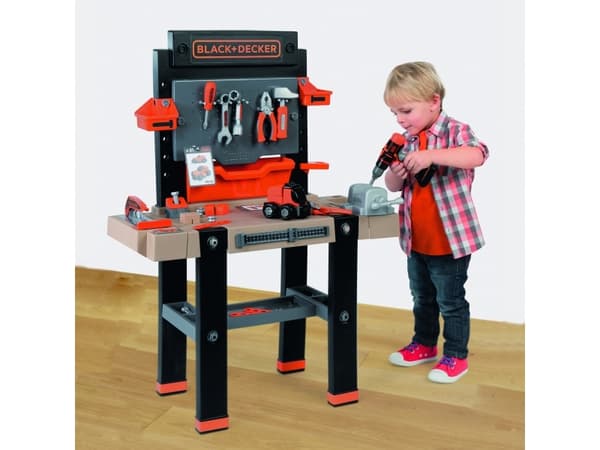 Smoby Juodas & Decker Bricolo Ultimate stor benk + 92 tilbehør