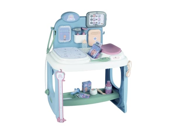 Smoby Baby Care - Pleiesenter med elektronisk nettbrett + 24 tilbehør (240305)