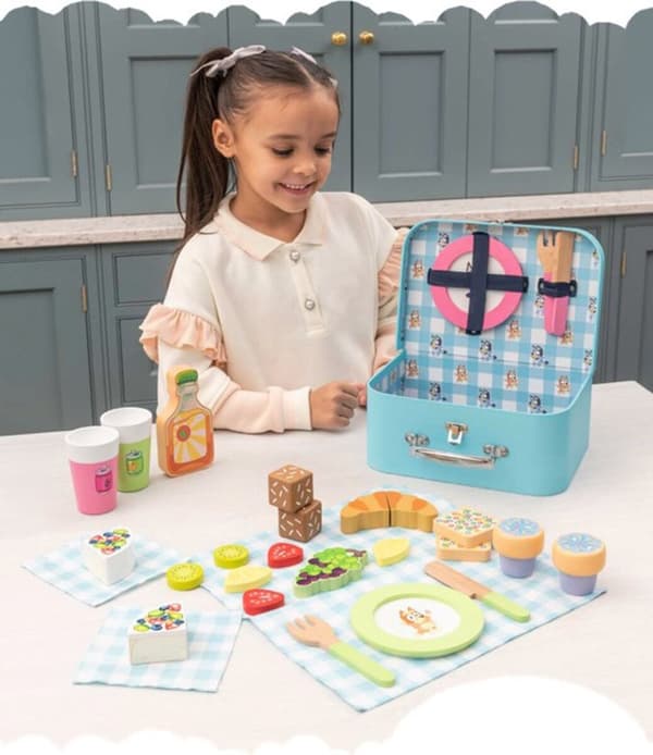 Bluey Picknickset i trä 30 delar