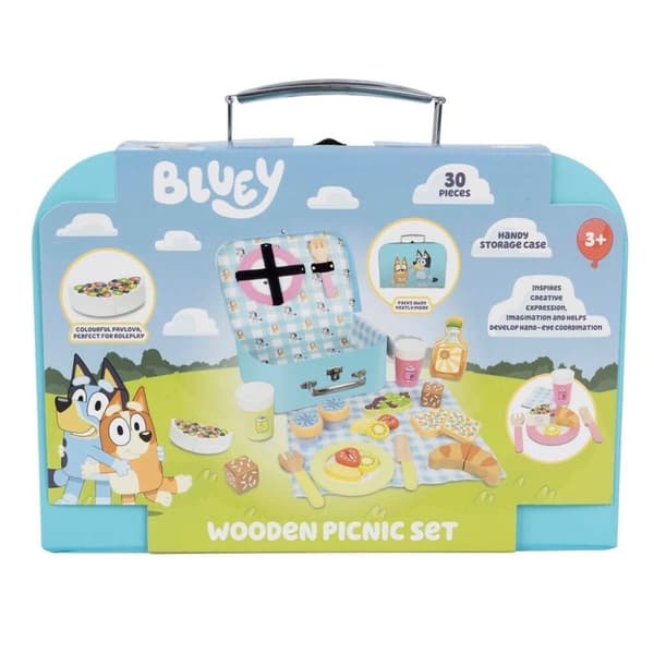 Bluey Picknickset i trä 30 delar