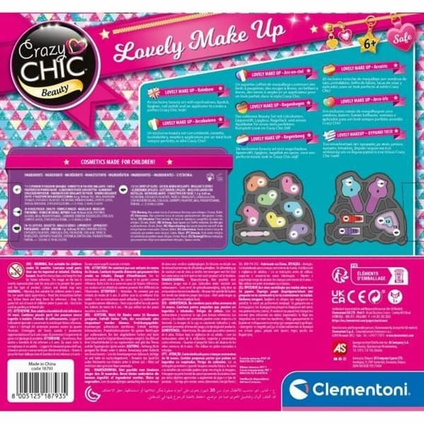 Sminkset för barn Clementoni Crazy Chic Beauty Lovely Make up Multicolour