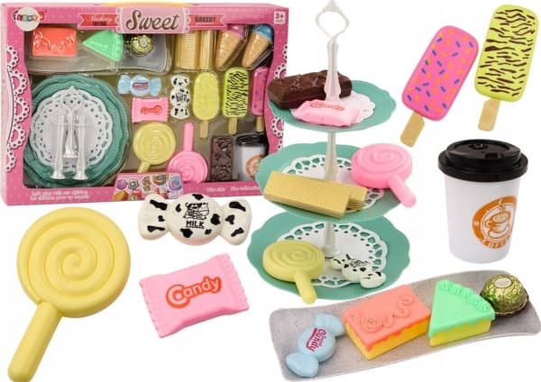 LeanToys Konfekt Cafe Søtsaker Figurer Kaffekake 25 stk.